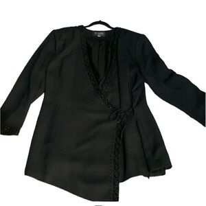 Solini New York black beaded blazers jacket size 26 plus size